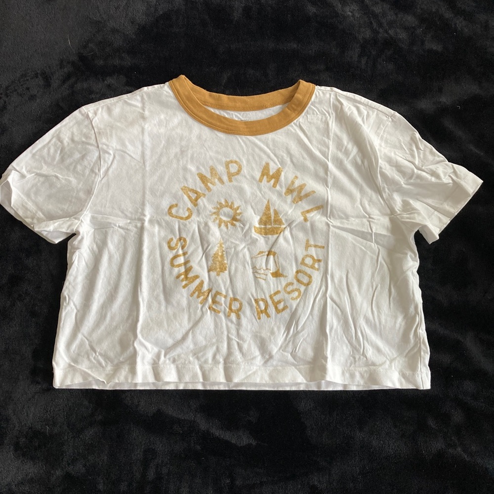 Madewell Camp MWL cropped t-shirt